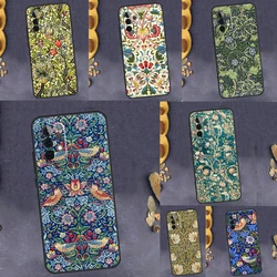 William Morris Case For Samsung Galaxy A54 A34 A24 A14 A12 A32 A52 A51 A71 A50 A70 A13 A33 A53 A52S Coque