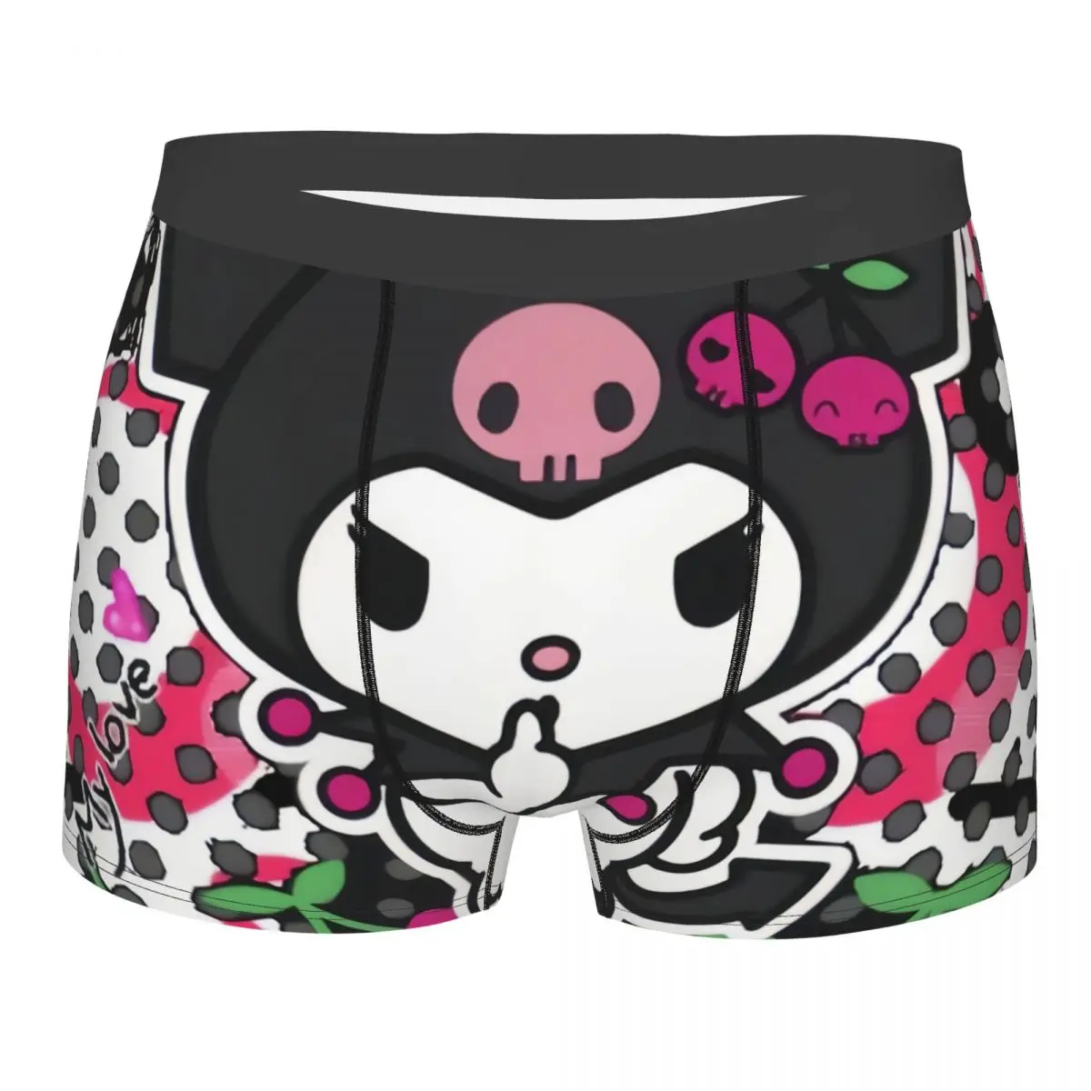 Custom Kuromi Sanrio Anime Underwear Male Printed Boxer Shorts Panties Briefs Soft Underpants