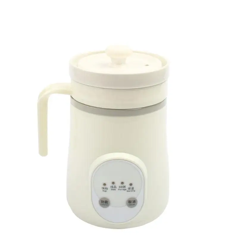 Ceramics Mini Electric Water Kettle Thermal Heating Cup Boiler Soup Health Pot Stew Porridge Noodle Slow Cooker Milk Heater 0.6L