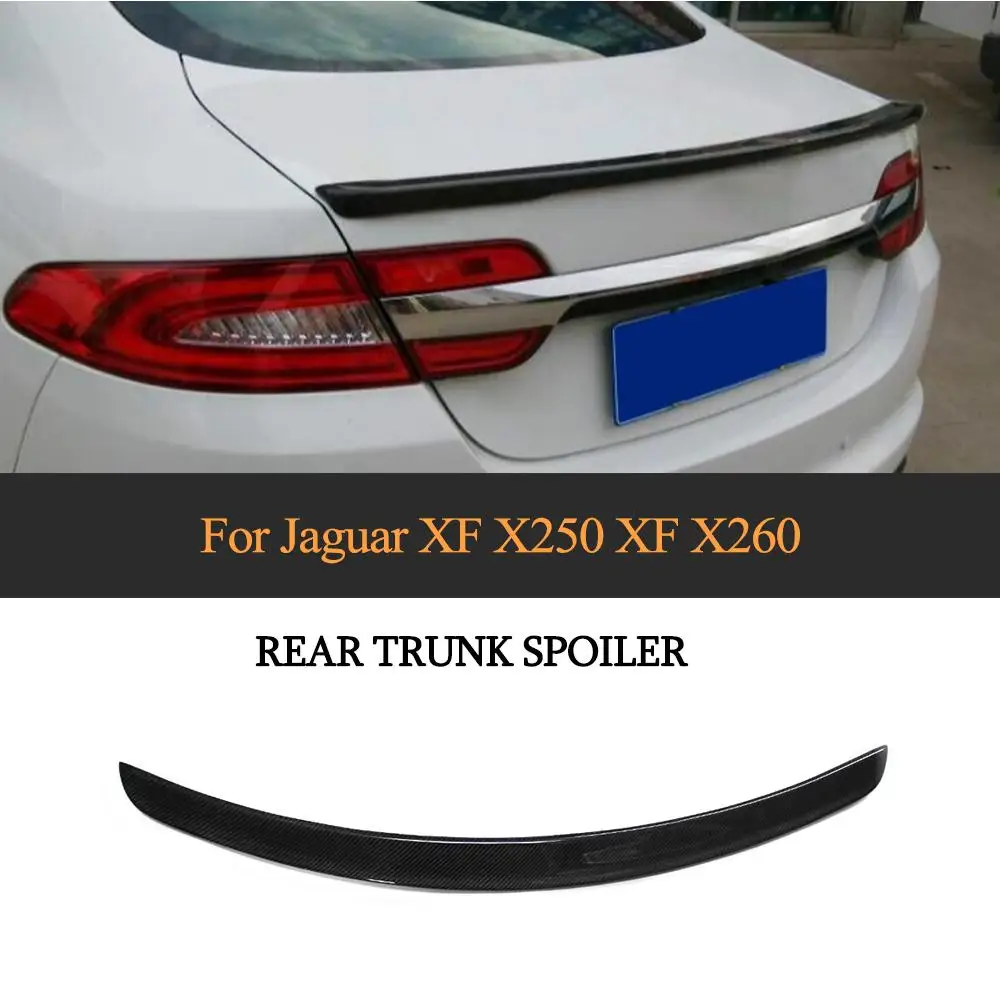 Carbon Fiber Car Rear Tunk Wing Spoiler For Jaguar XF 2012 - 2015 Rear Trunk Boot Lip Wing Spoiler Not For Sportbrake