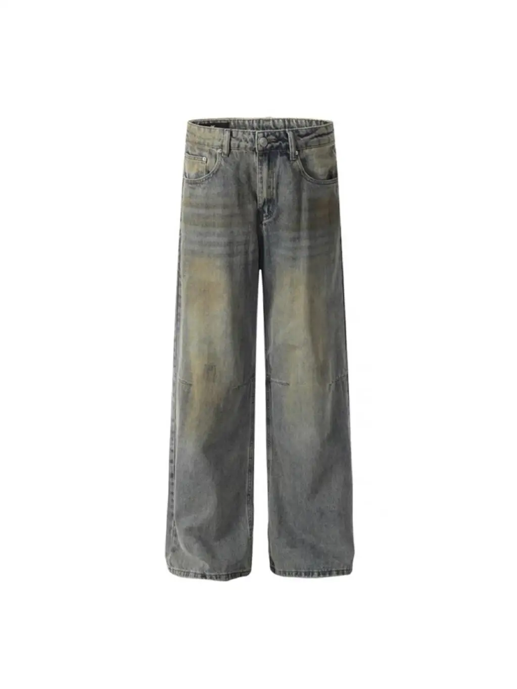 Waed Vintage American Sle Jeans Men's Casual Loose Straight Leg Jeans Durable Denim Youthful Trend Spring Autumn Wear