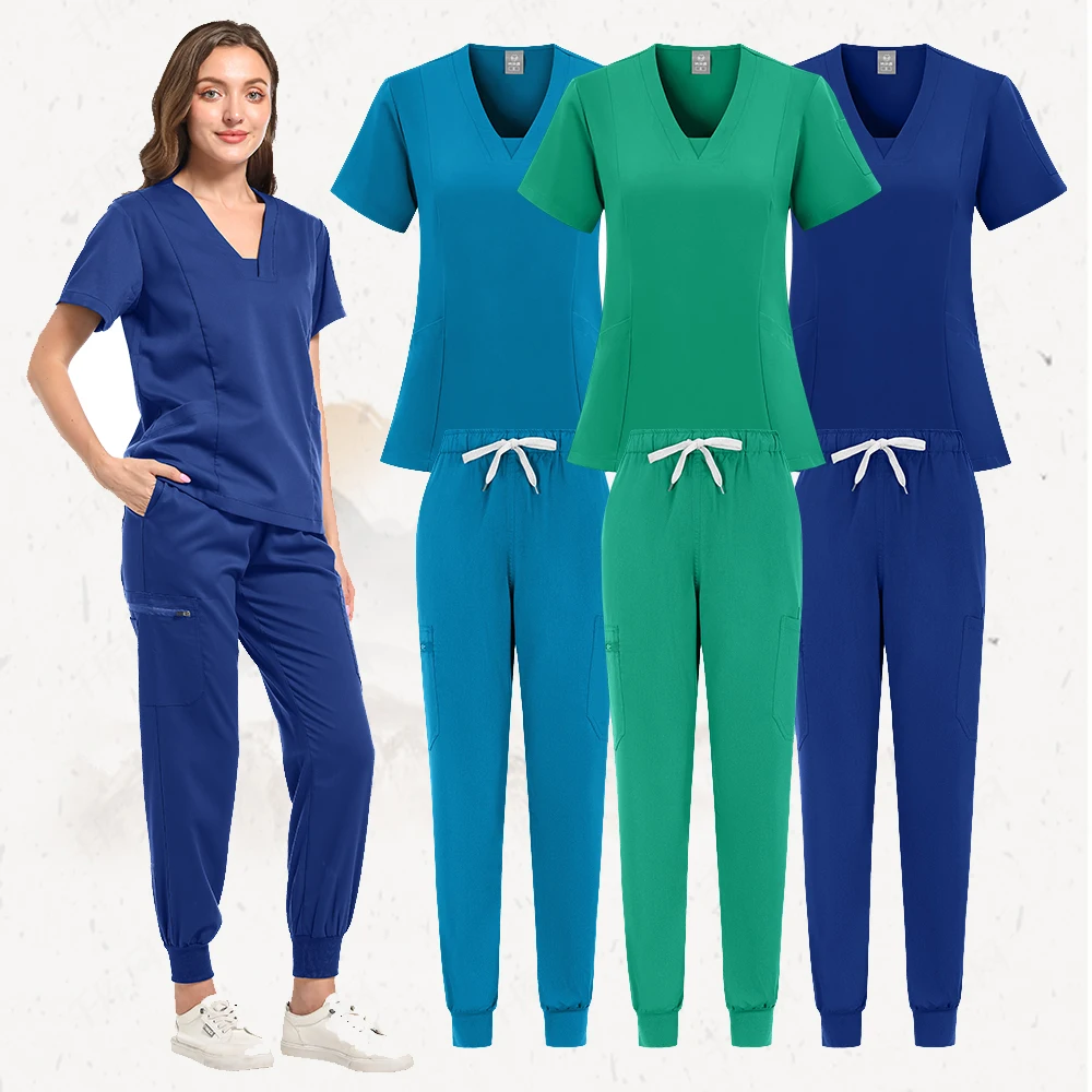 

High-quality Women's Medical Uniform Nursing Accessories Clinical Doctor Working Clothes Mens Scrub Healthcare Pharmacy Workwear