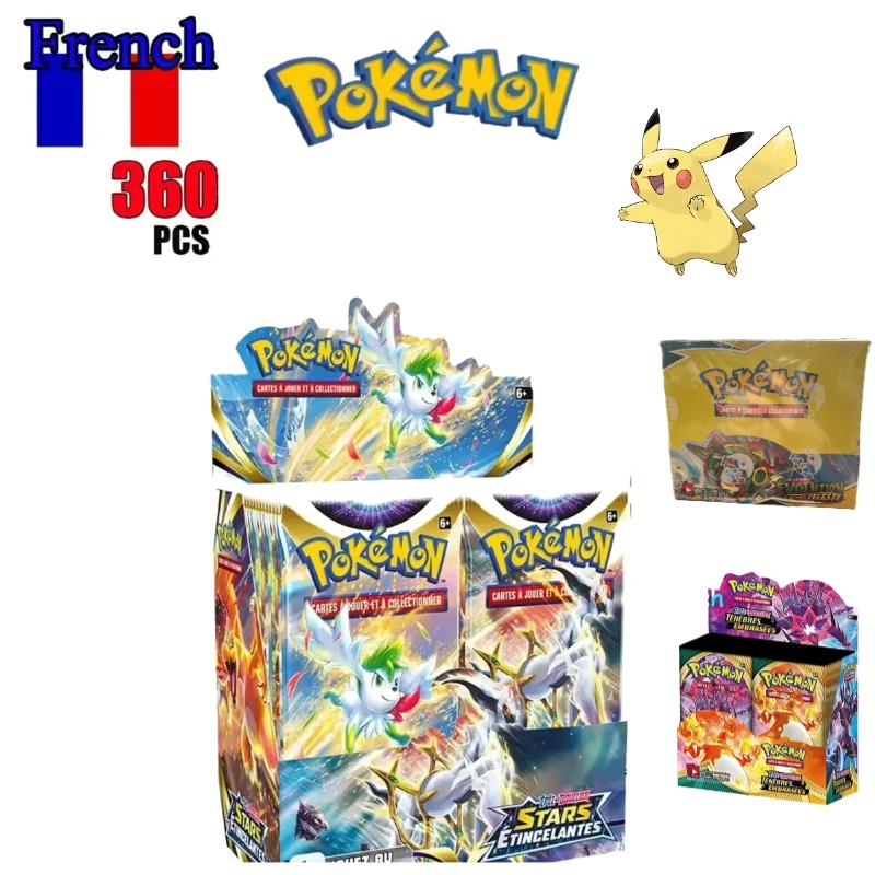 

Французская 360 шт. карта покемонов ECARLATE VIOLET призматические Evolutions 151 ультра бустер призмы боевая карта детская игрушка в подарок