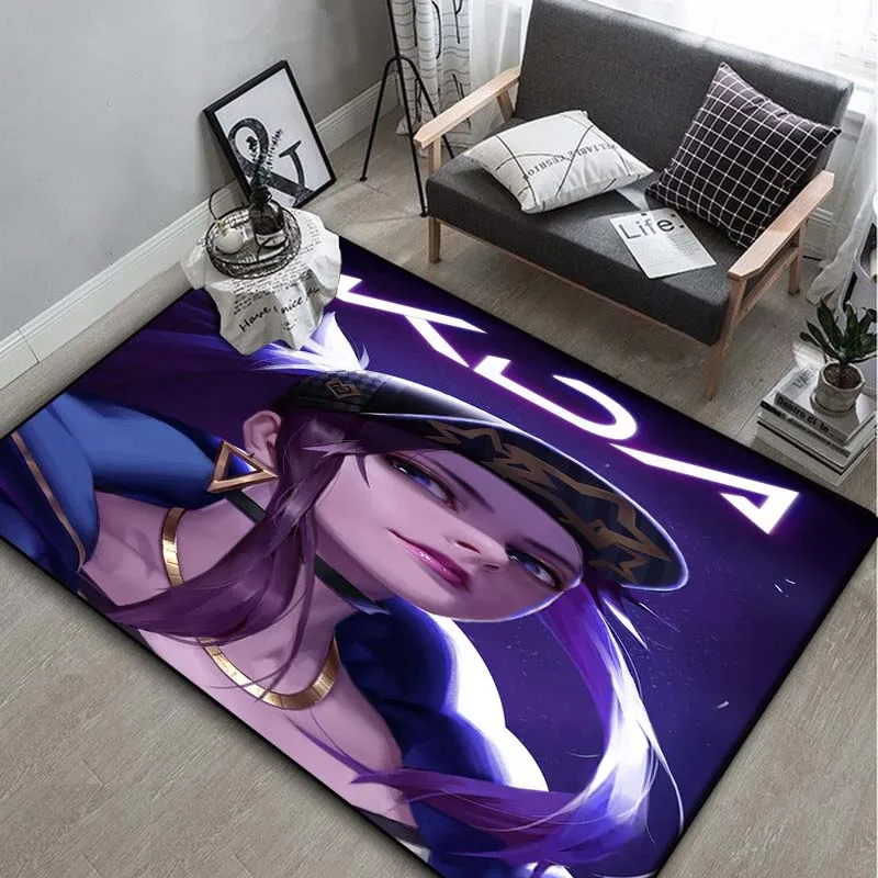 cute a-Akali，Armor Abs Krabs ,Carpet Rug for Living Room Bedroom,Kitchen Doormat Bathroom Anti-slip Floor Mat