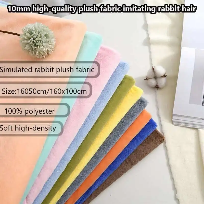 

Simulated Rabbit Fur Mink Plush 160x50cm Artificial Fur Fabric DIY Shawl Fur White Soft Imitation Rex Rabbit Fur Plush Fabric