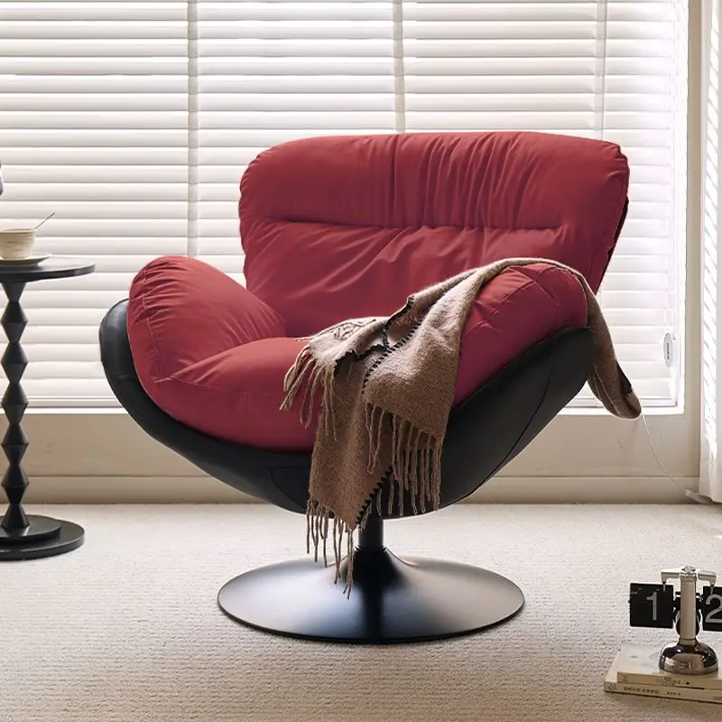 Nordic single rotating simple sofa, home living room balcony bedroom, light luxury lazy leisure reading chair