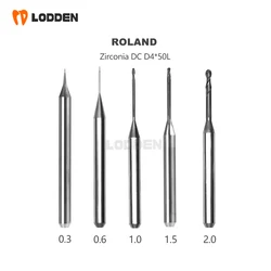 Roland Zirkon oxid Fräs bohrer Dental labor Diamant schneid bohrer d4 für dwx50 dwx51d dwx52 dc Beschichtung 0,3 0, 5 1,0mm Schleif werkzeug