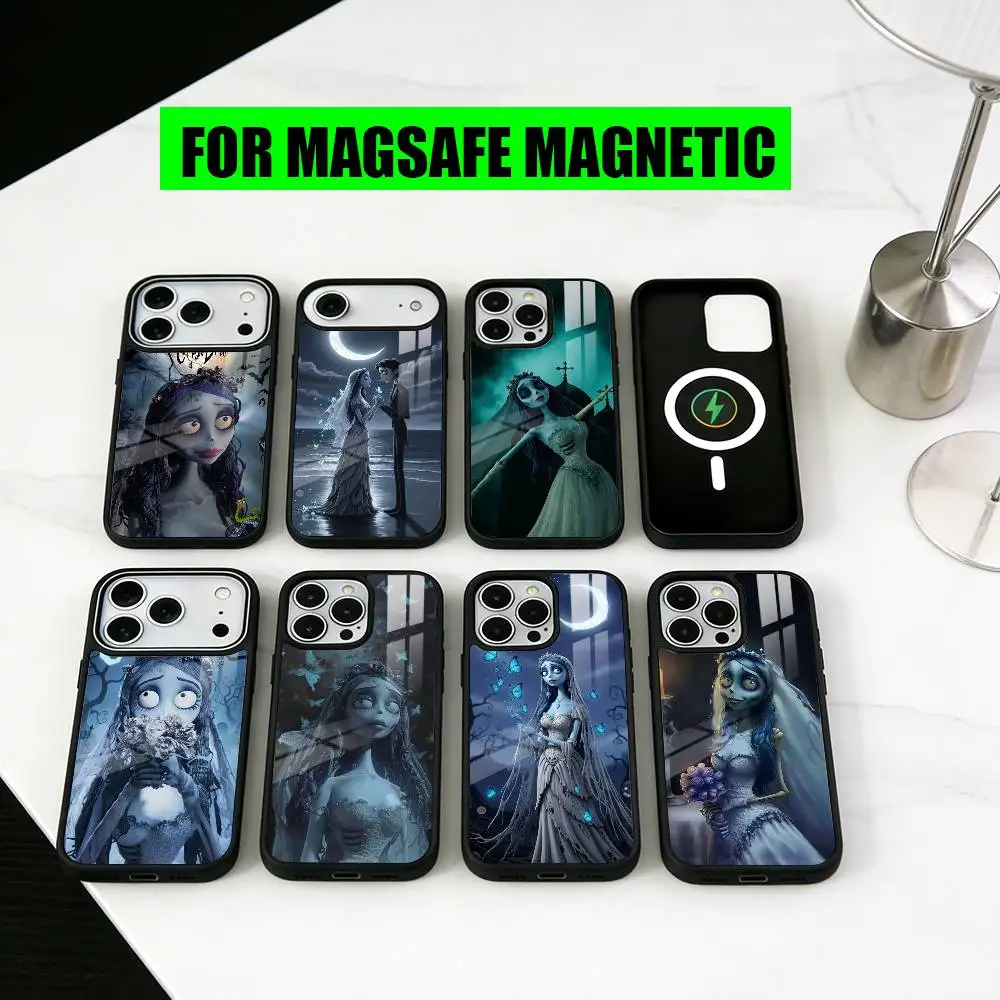 

CB C-Corpse B-Bride-s Horror Phone Case For iPhone17,16,15,14,13,12,11 Plus,Pro Magnetic For Magsafe Wireless Charging