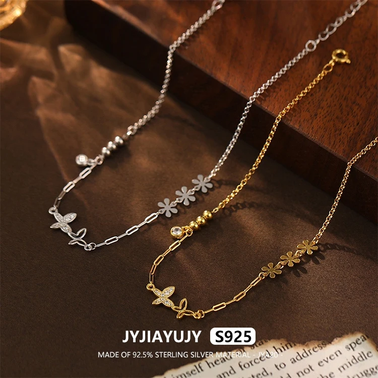 

JYJIAYUJY 100% цельный оригинальный браслет из стерлингового серебра S925, в наличии, 15 мм, модные ювелирные изделия с бабочкой, подарок на каждый день JYA20