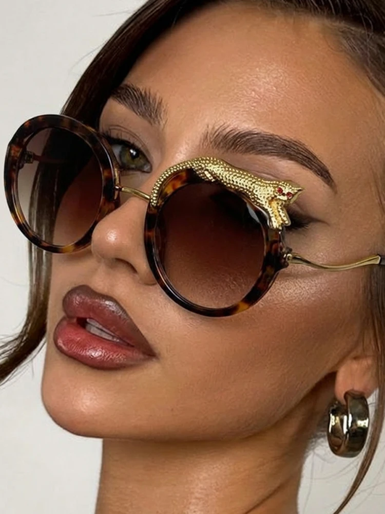 Runde Steampunk Sonnenbrille Damen 2026 Mode Luxusmarke Retro Sonnenbrillen für Damen Computer Anti-Blaulicht-Brillen