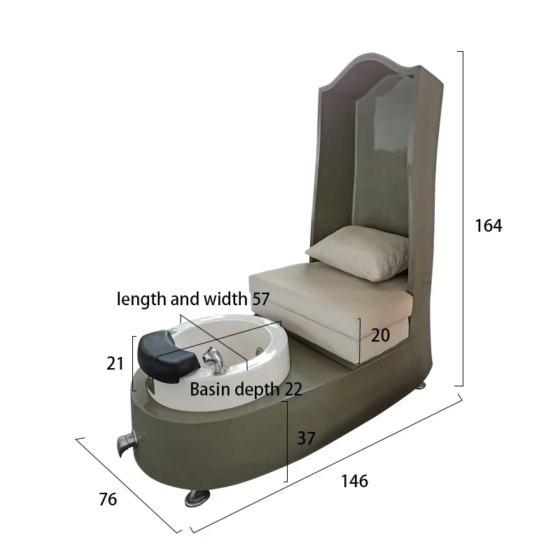 salon spa high back king throne foot bath  pedicure chair for spa shop