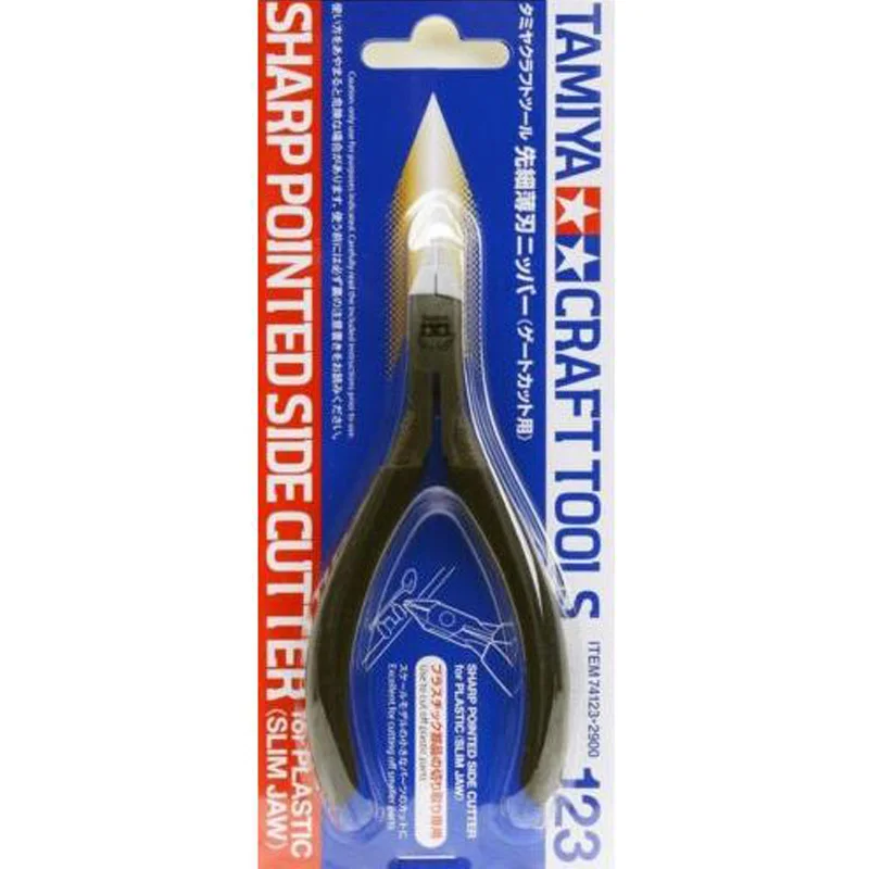 Tamiya 74123 Classic Sharp Pointed Side Pliers for Model Building Tools Side Cutter for Plastic Model Hobby DIY Tools