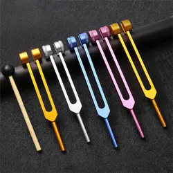 128 Hz Portable Aluminium Alloy Tuning Fork Chakra Hammer Ball Diagnostic Healing Tool Violin Guitar Tuner Musical Instrument