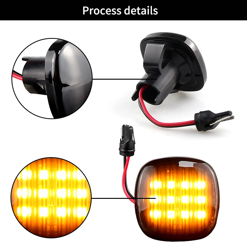 2PCS LED Turn Signal Side Marker Light Dynamic Sequential Lamp For Skoda Fabia Octavia Mk1 Mk2 Roomster Rapid NH3