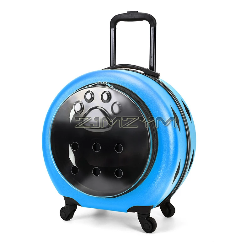 Breathable Lightweight Pet Carrier Silent Shock Absorption Pet Outing Cart Transparent Portable Space Cabin For Pets Rest Sleep