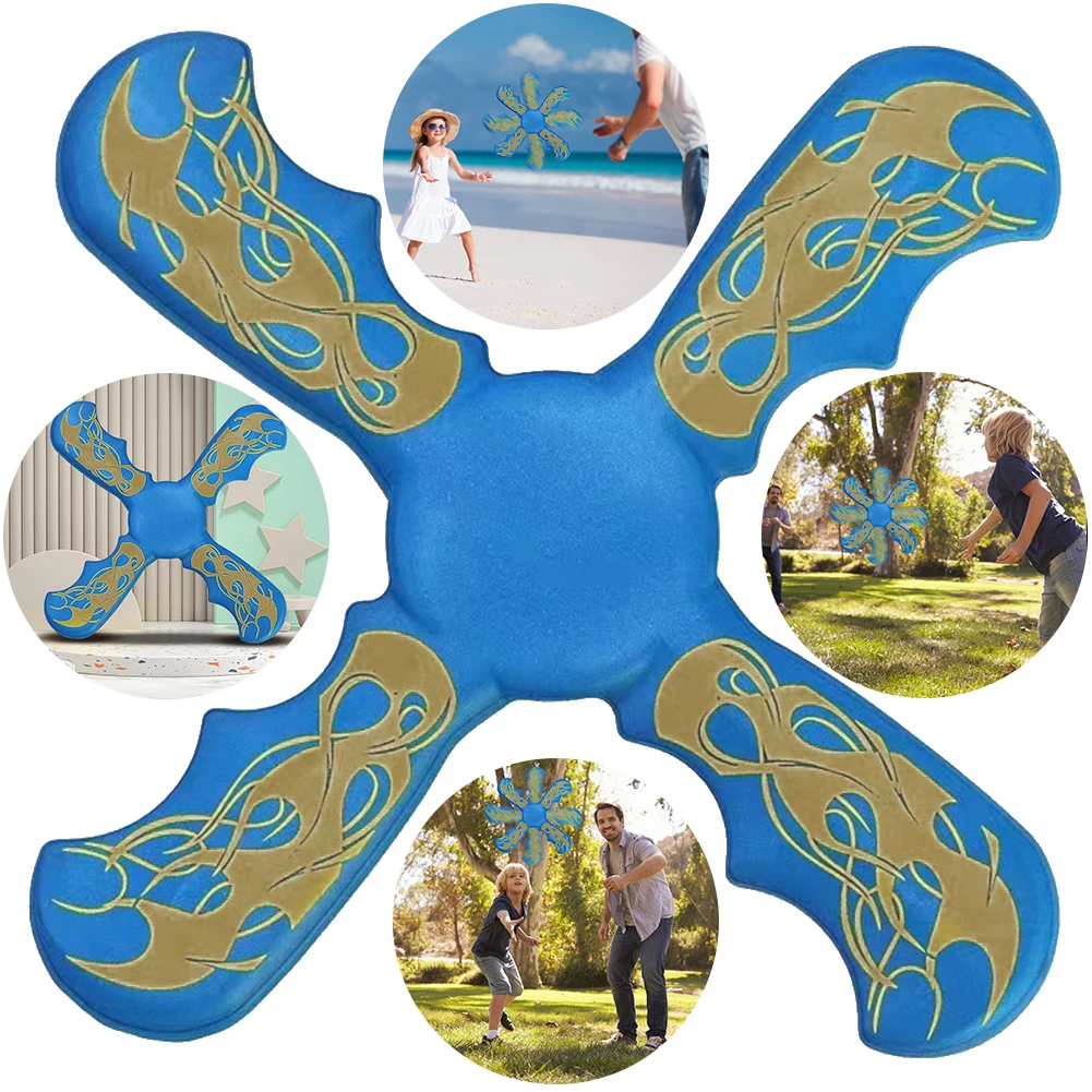 

3 Bladed Boomerang Outside Boomerang Funny Three-bladed Boomerang Decompression Birthday Gifts for Kids