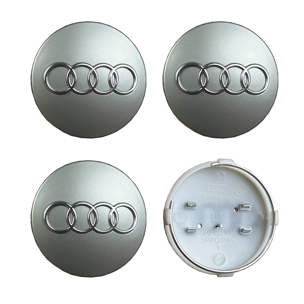 4 stuks voor Audi Quattro A1 A2 A3 A4 A5 A6 A7 A8 S3 S6 Q3 Q5 7 autostyling wielnaafdoppen vervangende covers 60mm 61mm 69mm 68mm