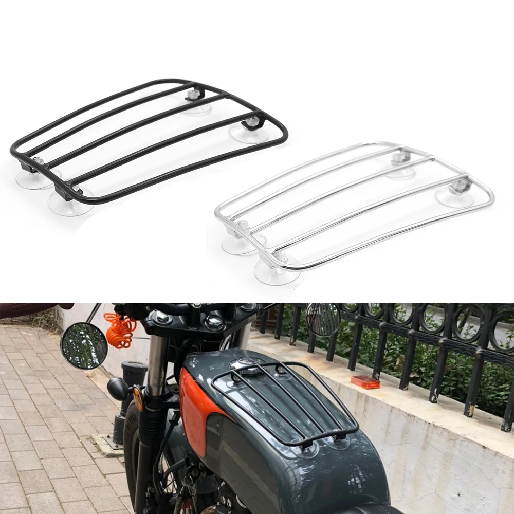 Motorcycle Fuel Tank Luggage Rack Aero Parcel Rack with Suction Cups For Triumph Bonneville Thruxton 900 T100 T120 Royal GT650