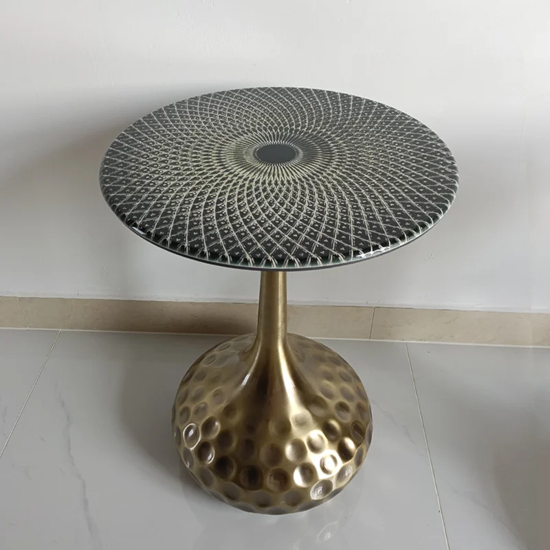 & Modern Nordic Light Luxury Movable Microcrystalline Stone Coffee Table for Living Room-High-end Factory Direct Sales