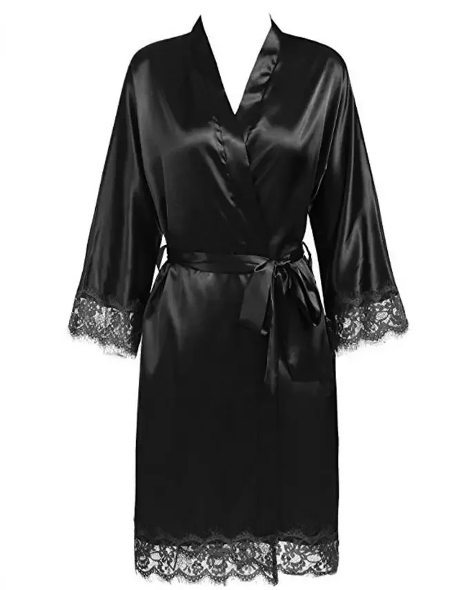 Плюс размер кружевной лоскутный халат невесты сексуальное женское белье женское шелковое кимоно для свадебной вечеринки халаты ночная рубашка одежда для сна халат Плюс размер кружевной лоскутный халат невесты сексуальное женское белье женское шелковое кимоно для свадебной вечеринки халаты ночная рубашка одежда для сна халат