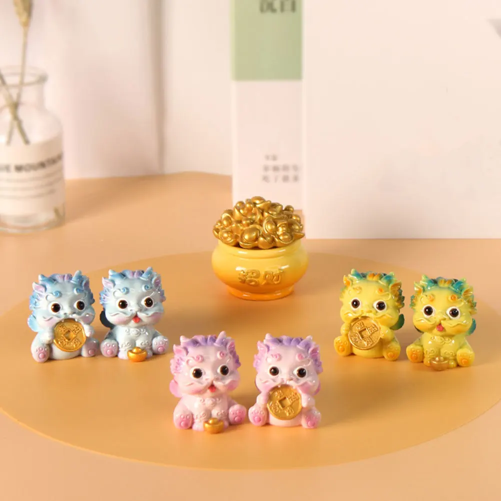 

2Pcs Resin Fengshui Animal Statue Craft Home Desktop Decoration Lucky Ornament Fengshui Statues Fortune Decor