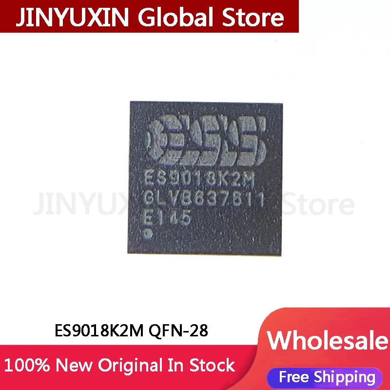 2-10Pcs ES9018K2M Audio Conversion Chip QFN-28 IC Chip In Stock Wholesale