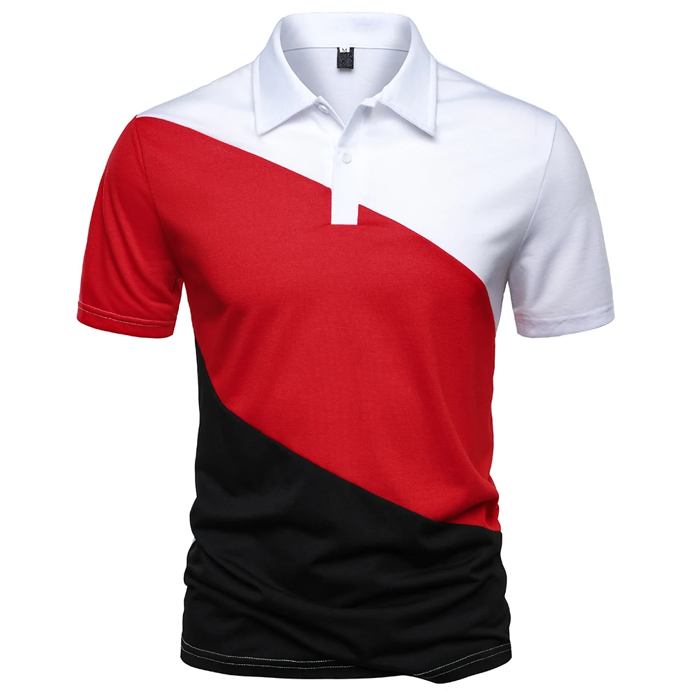 Men\'s Polo Shirt Color Match Fashion Short Sleeve For Men Business Leisure Style Summertime Men\'s Top Tennis Men\'s Polo Shirt