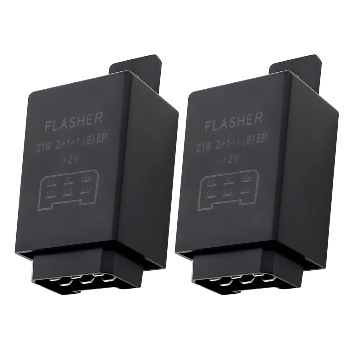 

75605146 0335200160 2pcs Tractor Trailer 6 Pin Electronic Indicator Turn Signal Light Flasher Relay 12V 21W Fit for Tractors