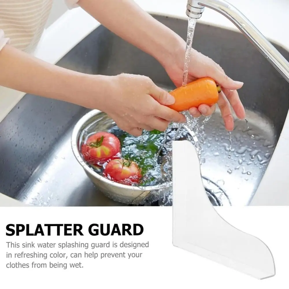 New Acrylic Bathtub Splash Guard Transparent Self-Adhesive Sink Splash Cover Easy Install Waterproof Water Baffle Plate Shower
