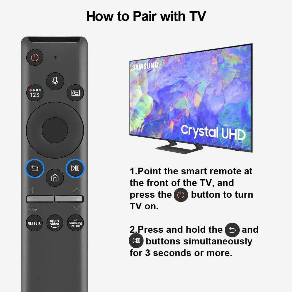 Замена голосового пульта дистанционного управления для Samsung Smart TV BN59-01330A 01329A Frame Crystal UHD Curved Neo QLED OLED HDR 4K 8K TV