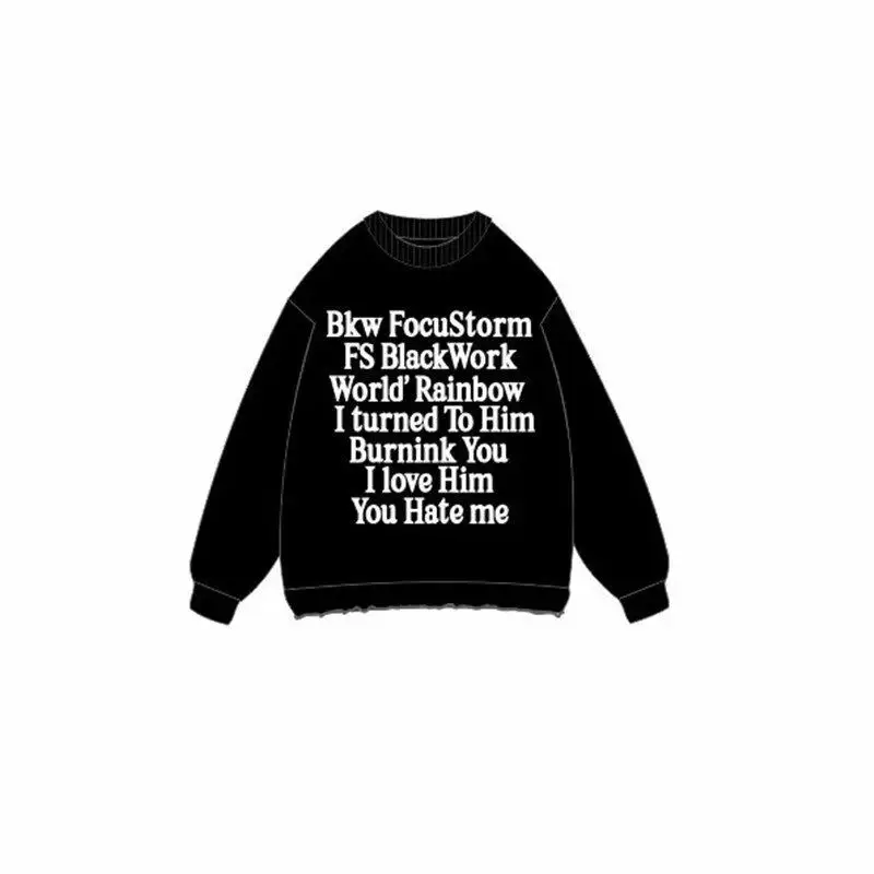 

Loose Couple Knitted Sweater American Letter Sle Men Women Streetwear Autumn Winter New Arrival Casual Polyester Fiber