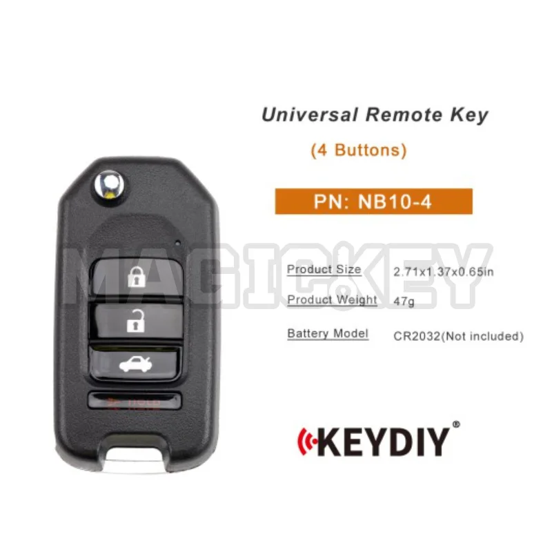 KEYDIY KD NB10-4 NB Series Universal Remote Key 4 Buttons Compatible Replacement Solution