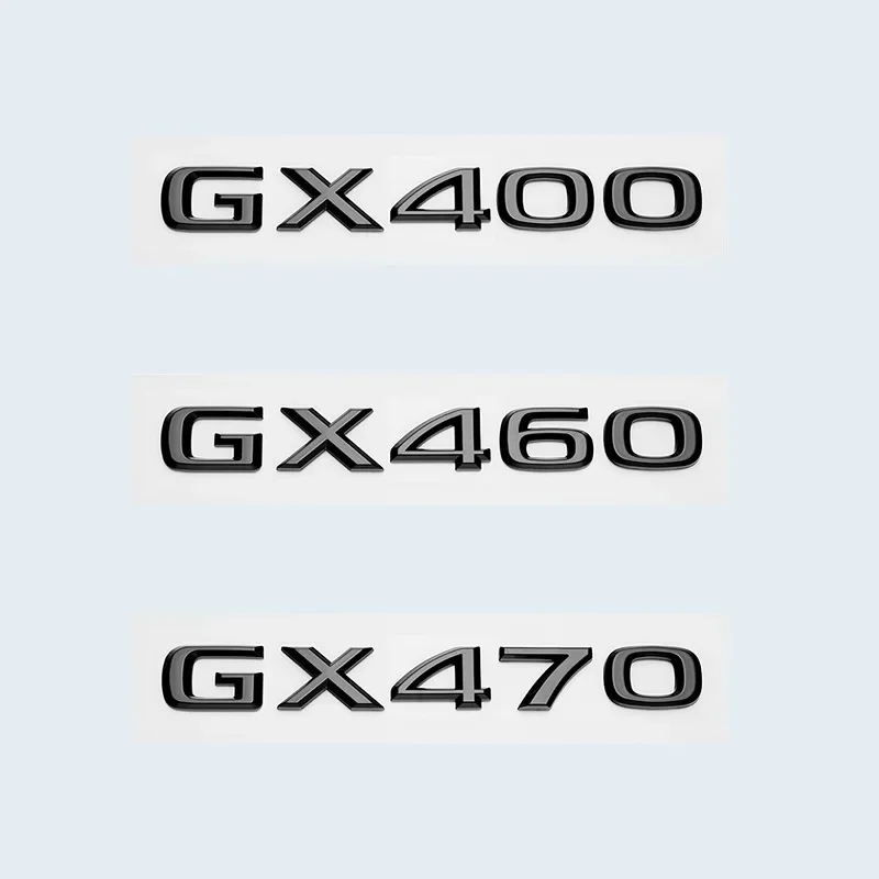 Glossy Black 3D ABS Letters Number GX400 GX460 GX470 Emblem For Lexus Car Trunk Logo Sticker Badge Accessories