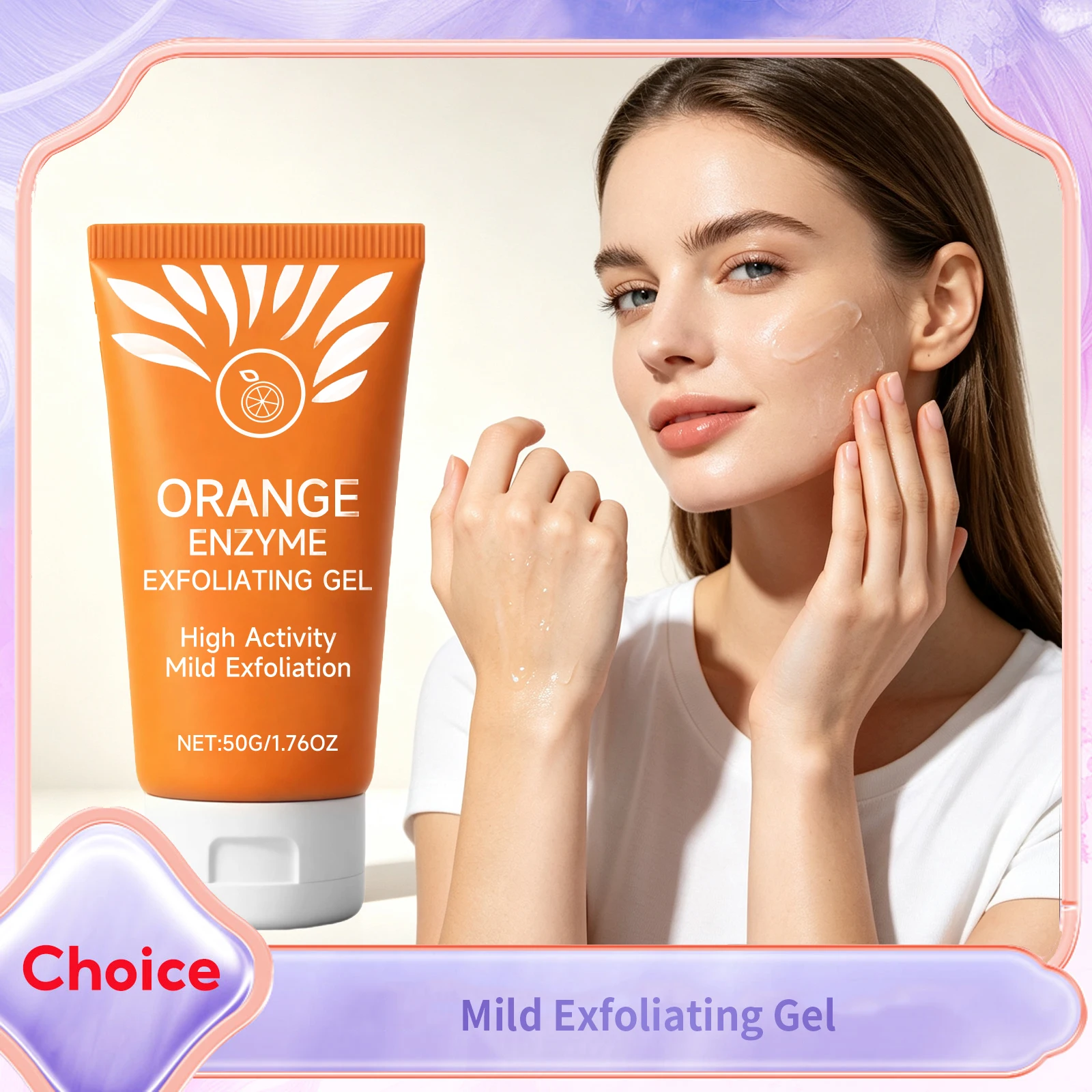 Orange Extract Exfoliating Gel Gentle Clean Pore Dirt Prevent Pores Blockage Remove Dead Skin Acnes Oil Control Facial Cleanser