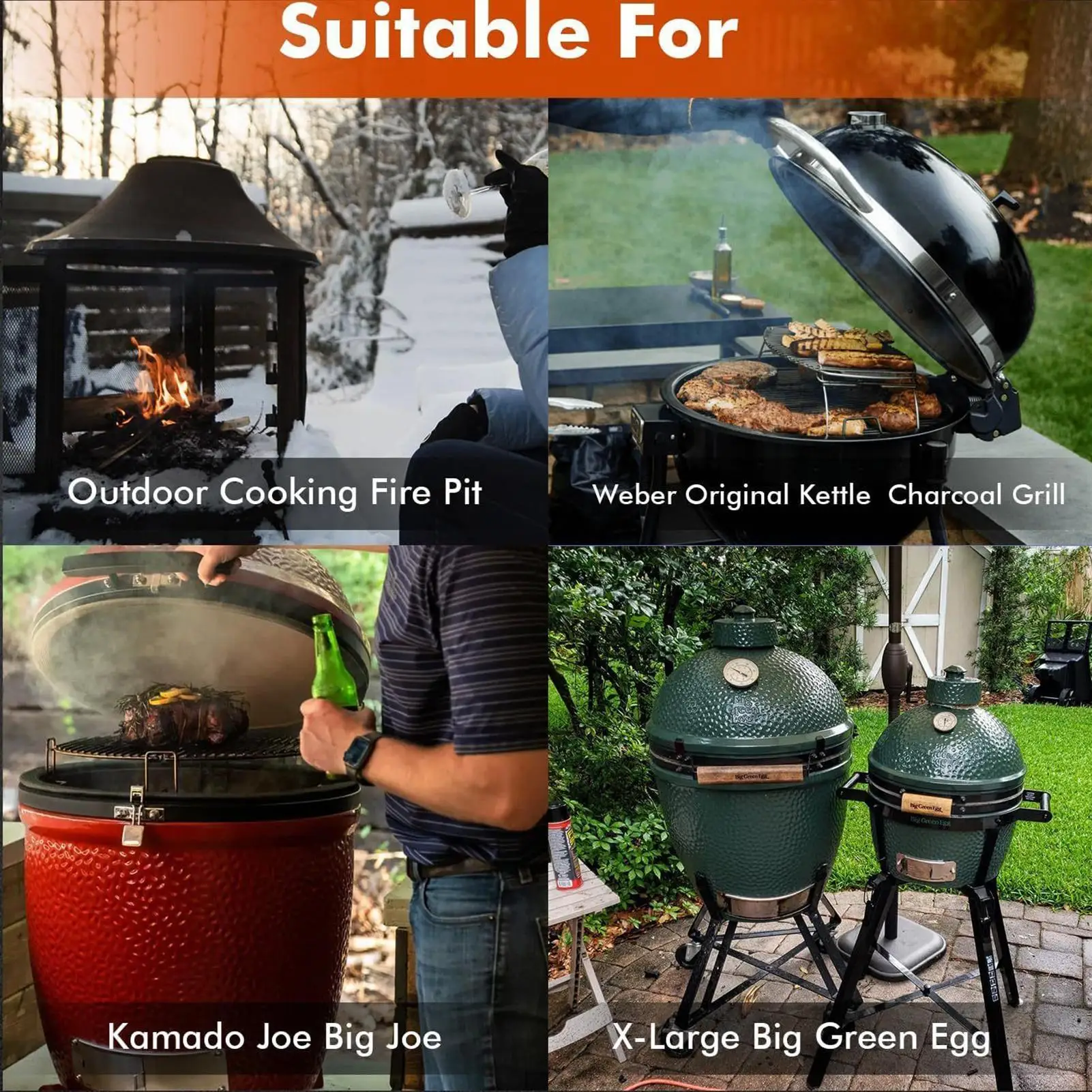 

Bbq Grill Cover AdjustableWindproof Coverage Waterproof Grill Cover For Outdoor Camping Grilling Kitchen