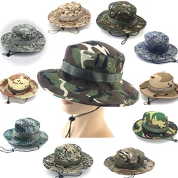 Camouflage Bucket Hat Summer Men Breathable Hats Outdoor Hunting Hiking Fishing Camping Fisherman Cap Jungle Invisible Caps