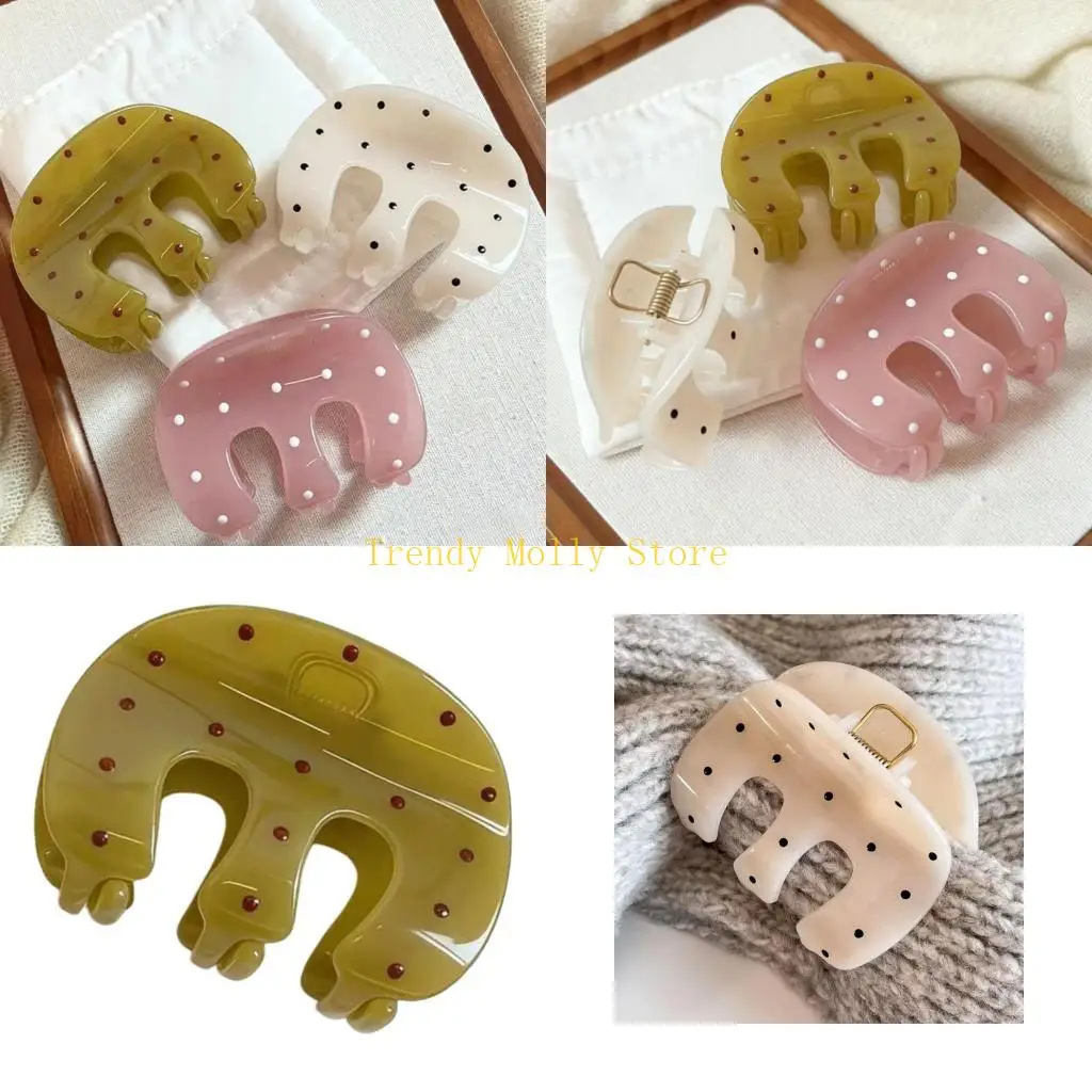 

N5KB Elegant Plastic Hair Claw Clamp Nonslip Plastic Jaw Clip Headwear Fashion Hair Accessories for Women and Girls