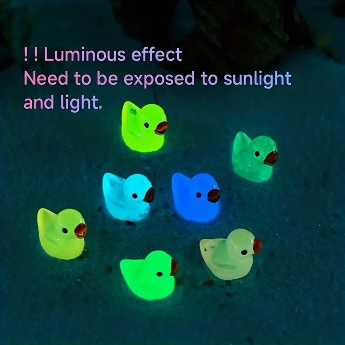 1Set Luminous 3D Duck Shoe Charms Set Cute Christmas Ducks Advanced Shoe Decorations DIY Detachable buckle Shoes accessories image 3