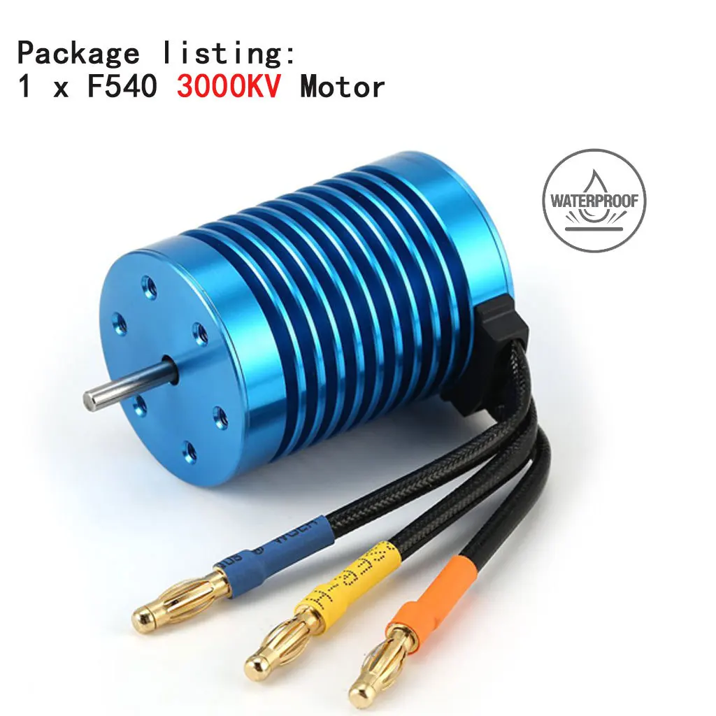 F540 Blue Classic Brushless Motor, RC 1/12 Scale Model Car Replacement Motor for Buggy Off‑Road Upgrade Parts