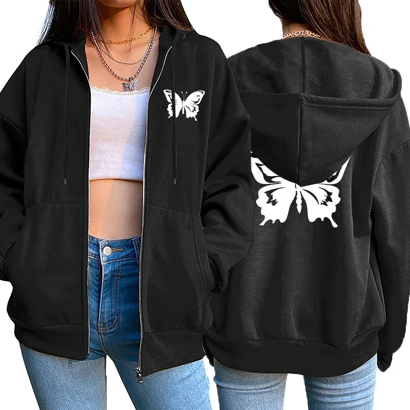 Hot Sales Women's Jacket Tracksuit Casual Zip Hooded Sweatshirts Coat Outdoors Sports Jogging Clothing Autumn Winter Outer Wear