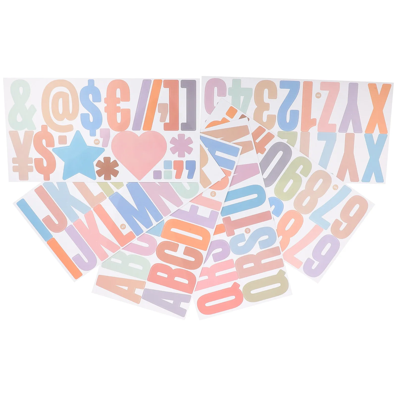 

6 Sheets Multi Use Alphabet Number Stickers for DIY Crafts Scrapbooking Decorative Journal Supplies Letter Stickers for Bottle