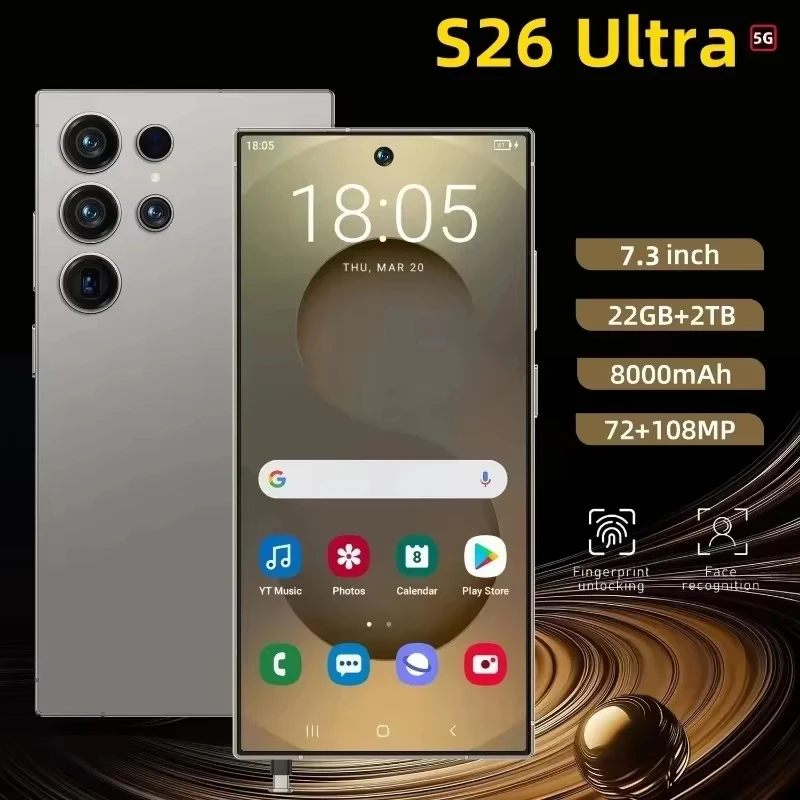 

Case For S26 Ultra 16GB+1TB 7.3 inch Android 14 72MP+108MP Camera 8000mAh battery network 10 core 2025 New Hot