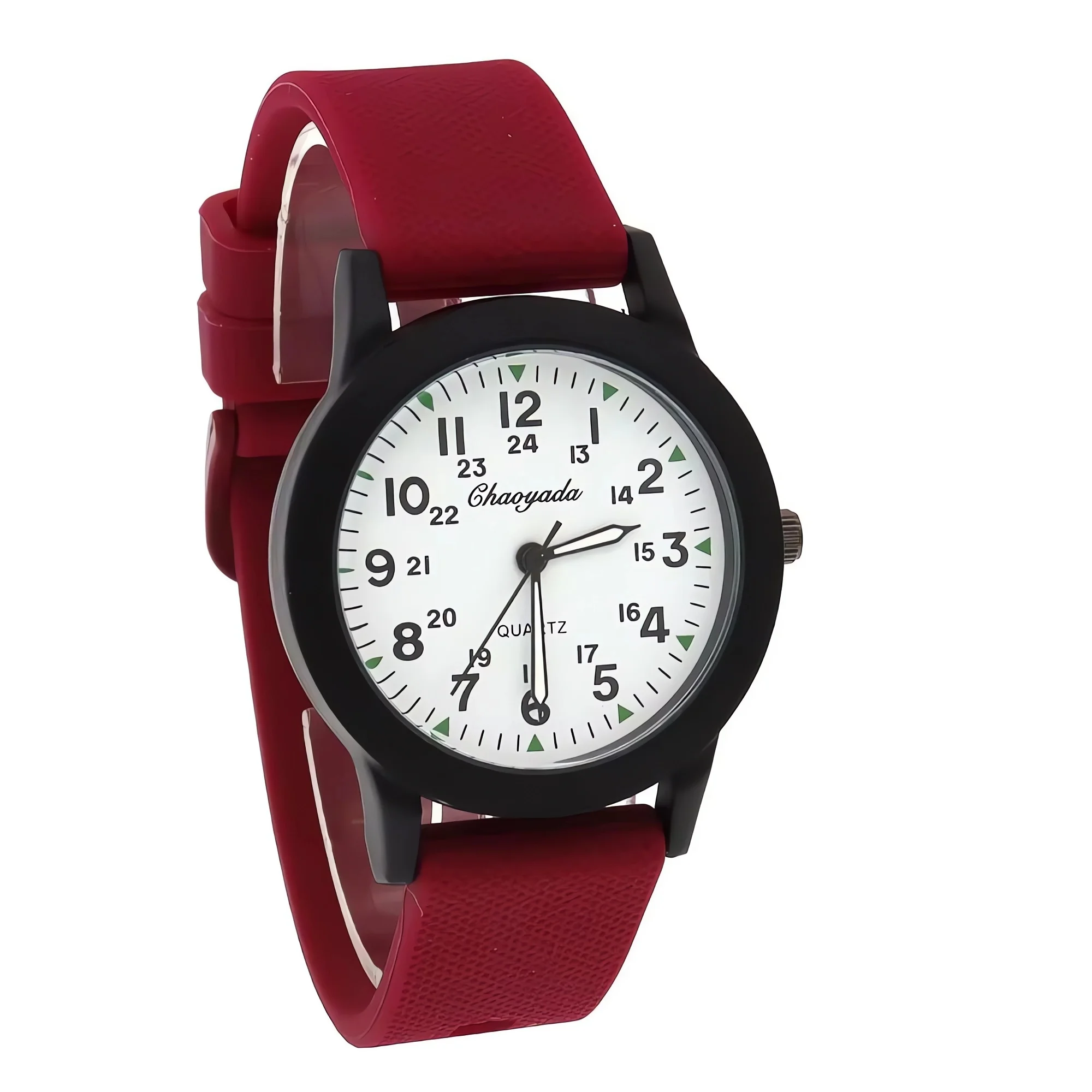 Kids Sports Quartz Watch Waterproof Silicone Strap Durable Water Resistant Wristwatch