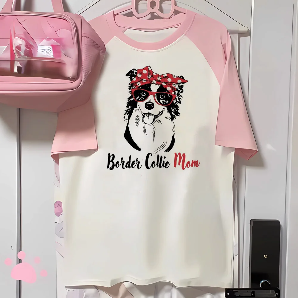 Border Collie top women streetwear top girl funny clothing