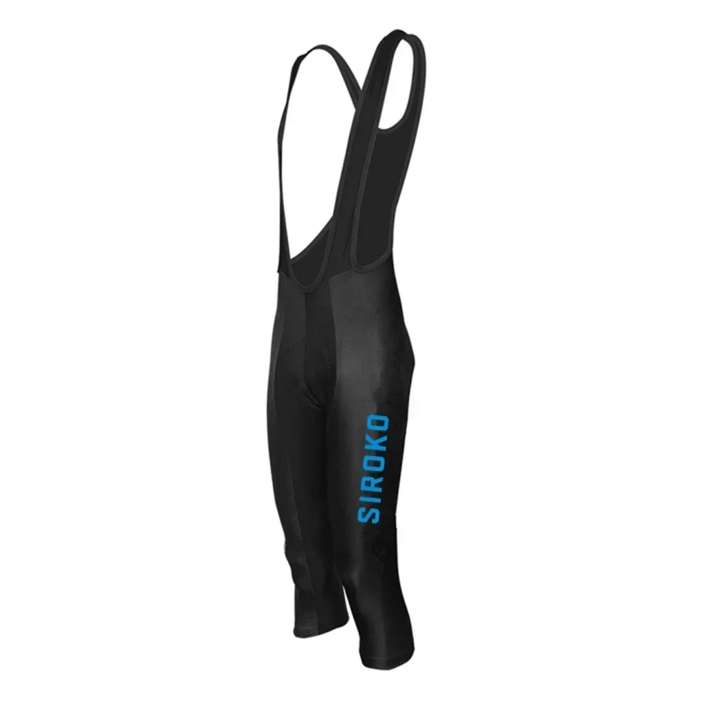 Siroko Summer Cycling 3/4 Bib Shorts Men\'s Cycling Pants High Quality Gel Pad Breathable Mountain Bike Knee Protection