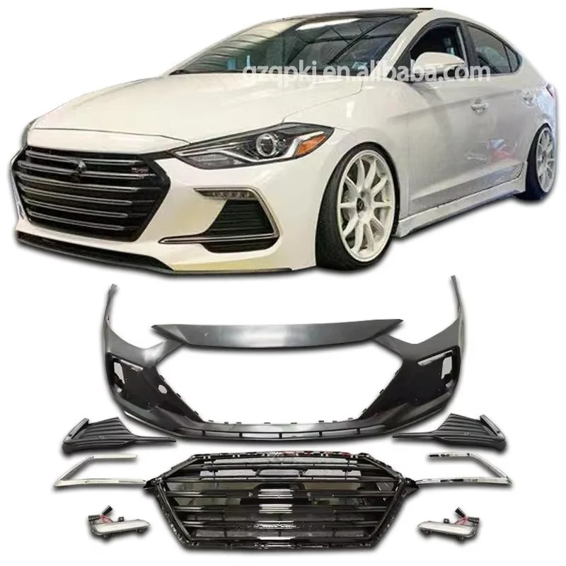 For  Elantra Body Kit Elantra Front Bumper Korean Front Bumper Grille Sport Version Spoiler