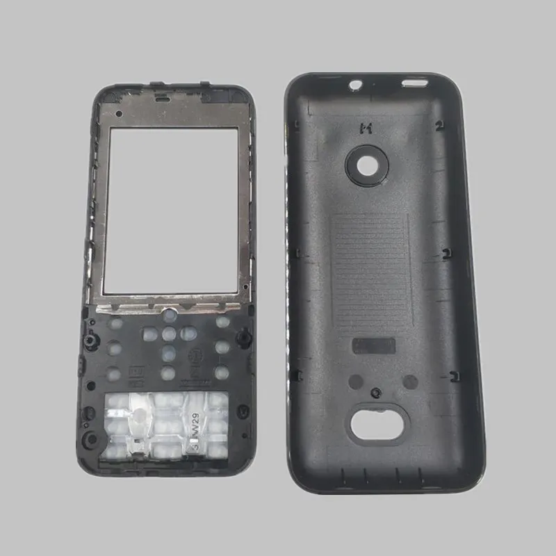 Full Complete Mobile Phone Housing Cover Case+English Keypad and Hebrew Keypad Replacement Parts for Nokia 208