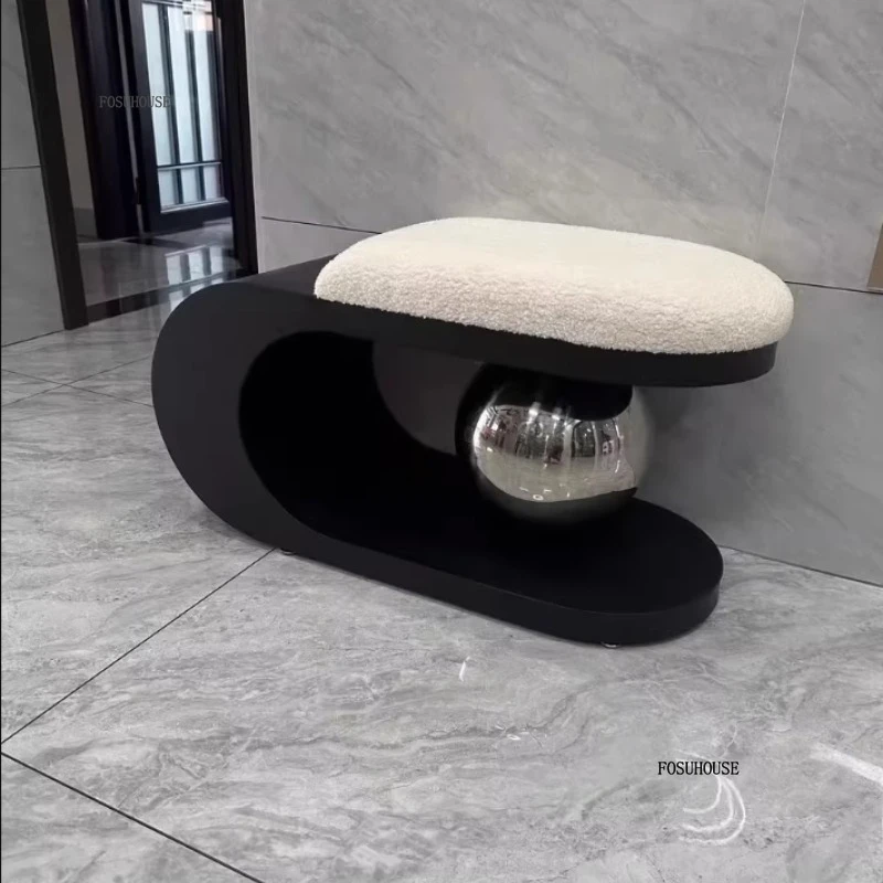 

Nordic Door Shoe Changing Stools Home Living Room Bench Bedroom Bedside Bed End Stools Designer Light Luxury Sofa Ottomans
