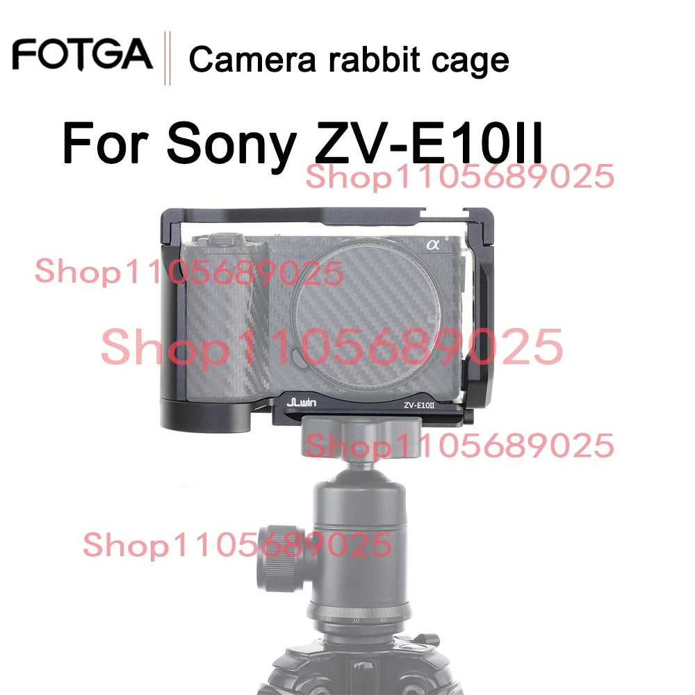 Sony Camera Zv-E10 - ZVE10II 카메라 케이지(나무 손잡이 포함) 상단