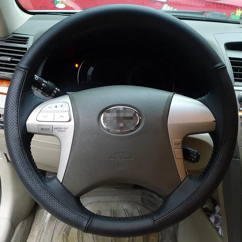 

Сшитый вручную кожаный чехол на руль автомобиля своими руками для Toyota Camry Highlander, интерьерные автоаксессуары
